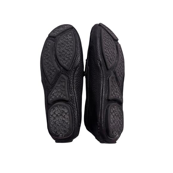 Coach Neal Leather Driving Loafers Size 8.5 Brown Signature Slip On Flats - Picture 6 of 9